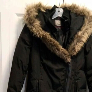 Rudsak  Atelier Noir coat Genuine leather trim down and feather filled